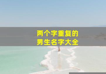 两个字重复的男生名字大全