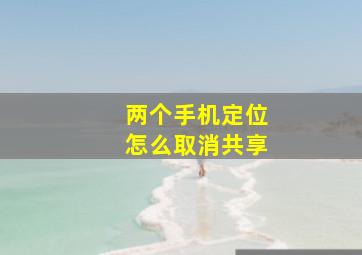 两个手机定位怎么取消共享