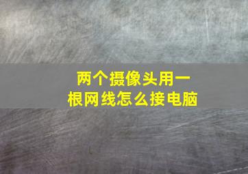 两个摄像头用一根网线怎么接电脑