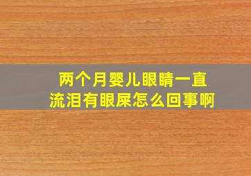 两个月婴儿眼睛一直流泪有眼屎怎么回事啊