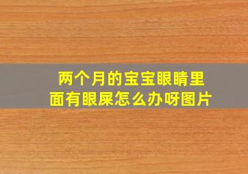 两个月的宝宝眼睛里面有眼屎怎么办呀图片