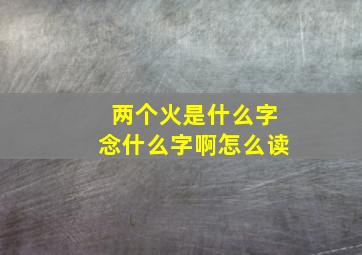 两个火是什么字念什么字啊怎么读