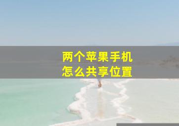 两个苹果手机怎么共享位置