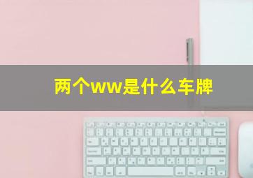 两个ww是什么车牌