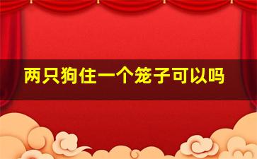 两只狗住一个笼子可以吗