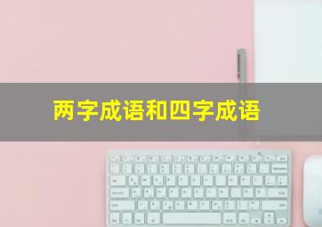 两字成语和四字成语