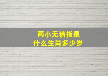 两小无猜指是什么生肖多少岁