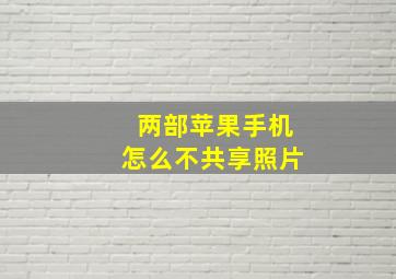 两部苹果手机怎么不共享照片