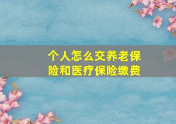 个人怎么交养老保险和医疗保险缴费