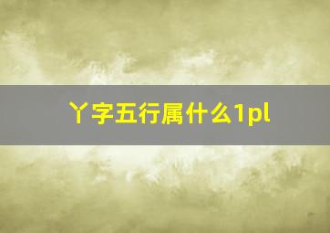 丫字五行属什么1pl