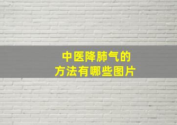 中医降肺气的方法有哪些图片