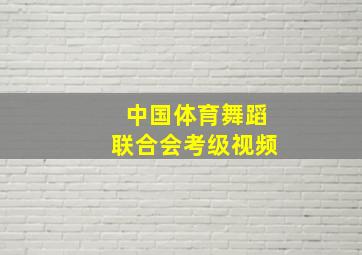 中国体育舞蹈联合会考级视频