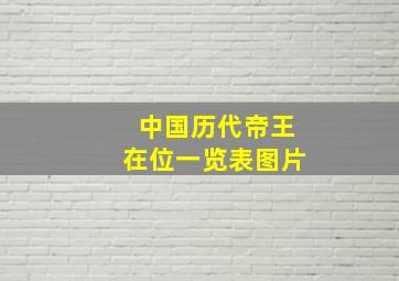 中国历代帝王在位一览表图片