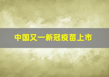 中国又一新冠疫苗上市