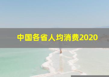 中国各省人均消费2020