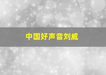 中国好声音刘威