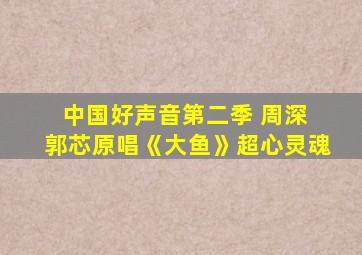 中国好声音第二季 周深 郭芯原唱《大鱼》超心灵魂