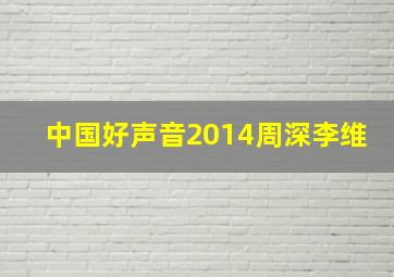 中国好声音2014周深李维