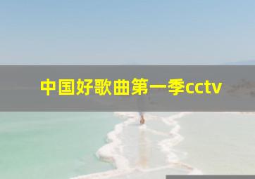 中国好歌曲第一季cctv