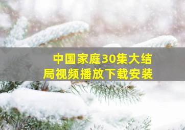 中国家庭30集大结局视频播放下载安装