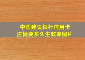 中国建设银行信用卡注销要多久生效呢图片