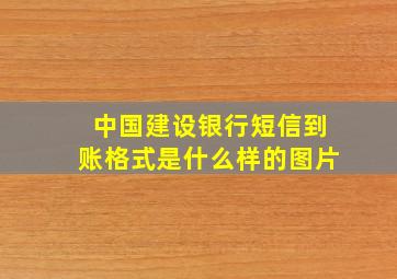 中国建设银行短信到账格式是什么样的图片