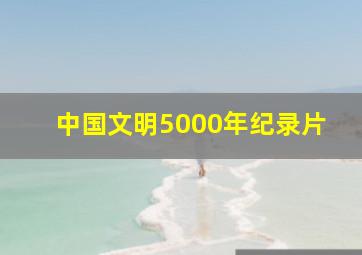 中国文明5000年纪录片