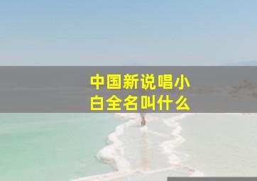 中国新说唱小白全名叫什么