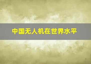 中国无人机在世界水平