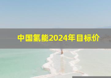 中国氢能2024年目标价