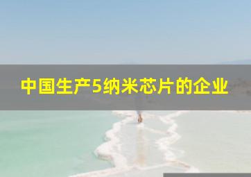 中国生产5纳米芯片的企业