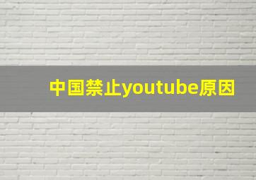 中国禁止youtube原因