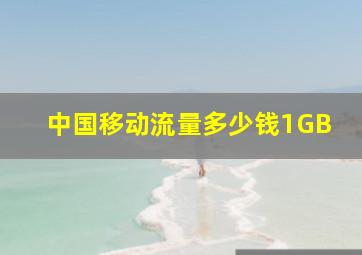 中国移动流量多少钱1GB