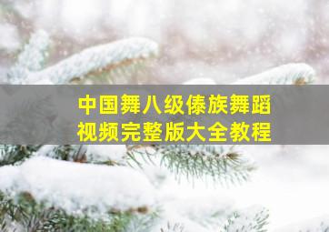 中国舞八级傣族舞蹈视频完整版大全教程