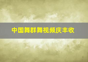 中国舞群舞视频庆丰收