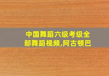 中国舞蹈六级考级全部舞蹈视频,阿古顿巴