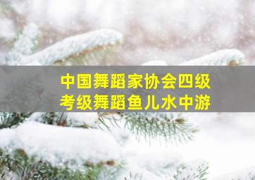 中国舞蹈家协会四级考级舞蹈鱼儿水中游