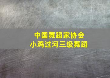 中国舞蹈家协会小鸡过河三级舞蹈