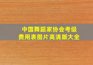 中国舞蹈家协会考级费用表图片高清版大全