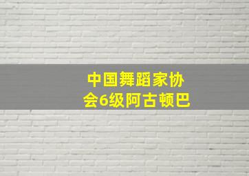 中国舞蹈家协会6级阿古顿巴