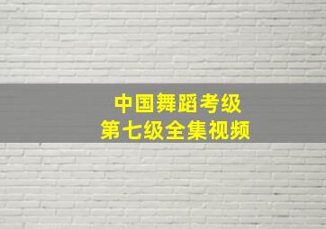 中国舞蹈考级第七级全集视频