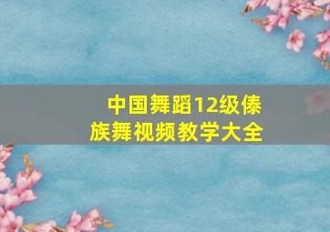 中国舞蹈12级傣族舞视频教学大全