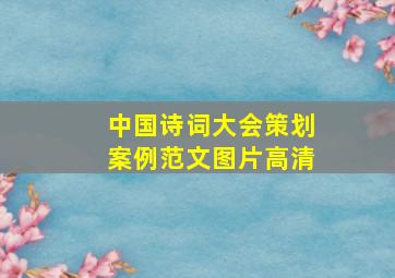 中国诗词大会策划案例范文图片高清