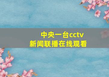 中央一台cctv新闻联播在线观看