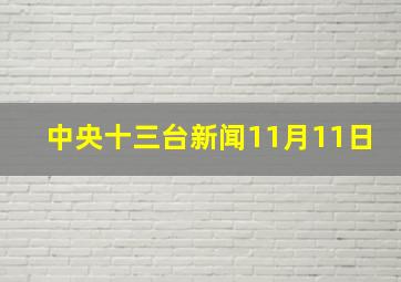 中央十三台新闻11月11日