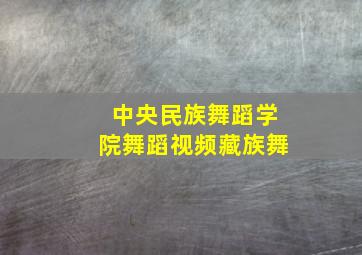 中央民族舞蹈学院舞蹈视频藏族舞