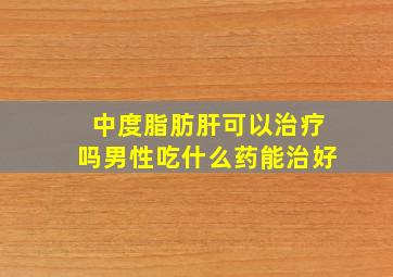 中度脂肪肝可以治疗吗男性吃什么药能治好