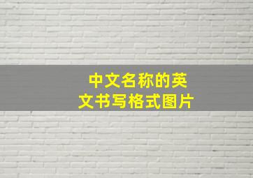 中文名称的英文书写格式图片