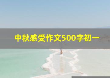 中秋感受作文500字初一