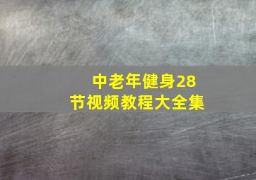 中老年健身28节视频教程大全集